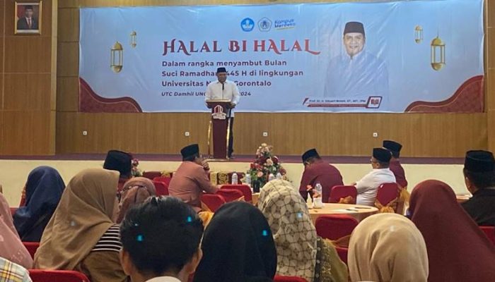 Pesan Eduart Wolok dalam Halal Bi Halal UNG : Manusiawi Bila Ada Sangkaan Buruk